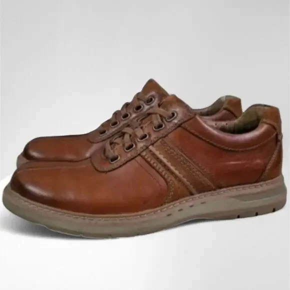 Clarks Oxfords Un Ramble Go Sneaker Mens Size 7 Brown Leather Shoes Clarks Shoes Mens 7 Wide Brown Un Ramble Go Leather Sneaker  main image 4